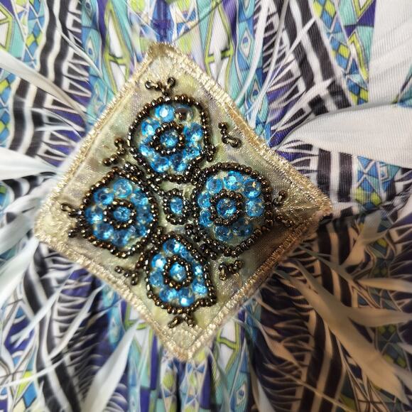 Apt 9 Sublimation Top Beaded Jewel Sleeveless Geometric - Picture 5 of 9